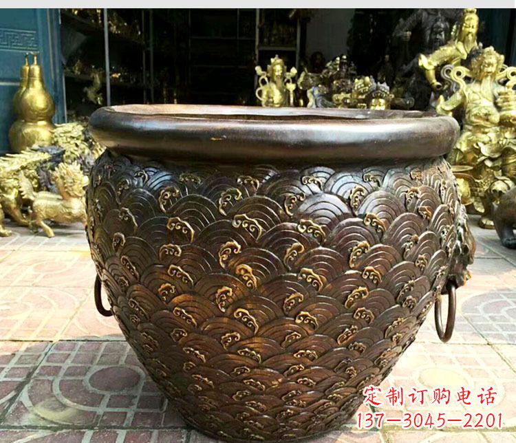 黄冈铜雕景观花盆