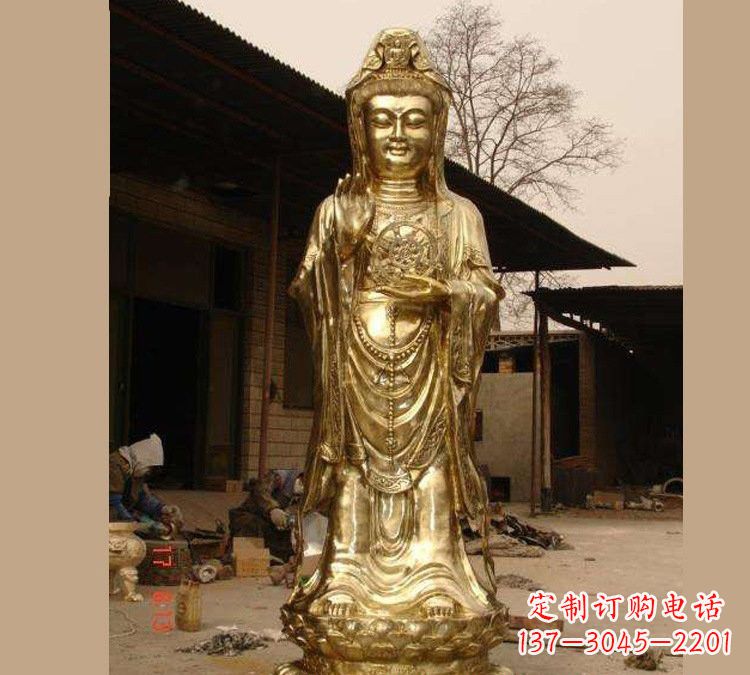 黄冈铜雕南海观音
