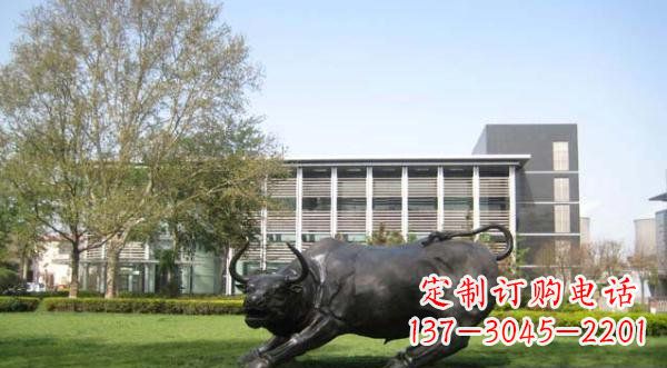 黄冈铜雕牛公园动物雕塑 (2)