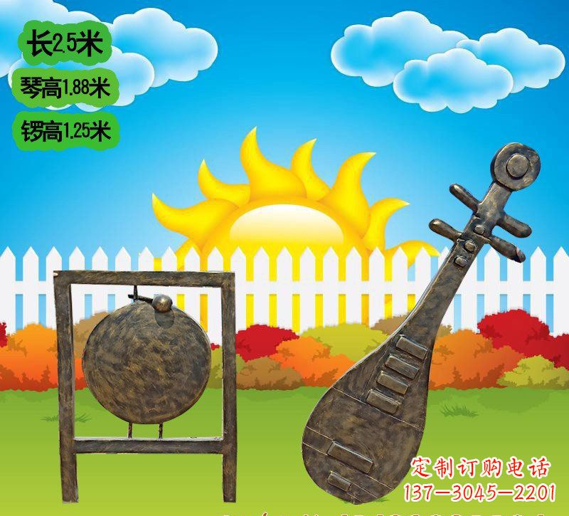 黄冈铜雕琵琶雕塑