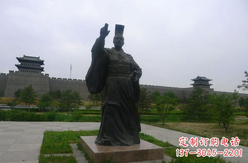 黄冈铜雕秦始皇古代名人雕塑