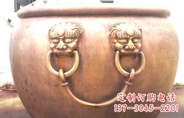 黄冈铜雕水缸寺庙景观雕塑_1