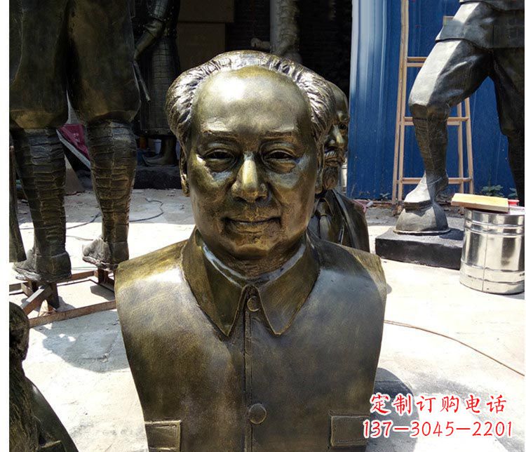 黄冈铜雕伟人毛主席胸像