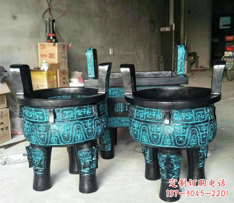 黄冈铜雕香炉寺庙香炉雕塑