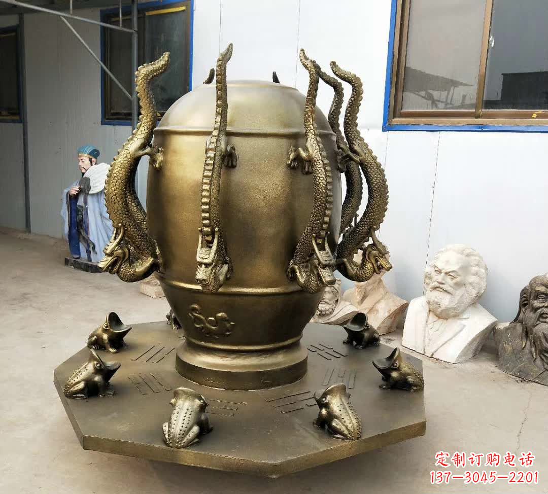 黄冈铜雕校园景观地动仪