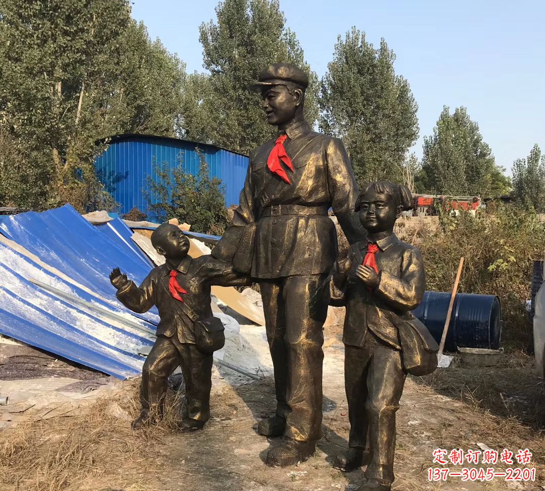 黄冈铜雕校园雷锋雕塑