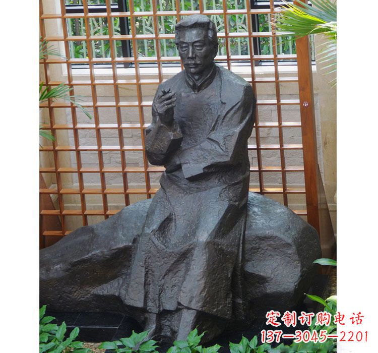 黄冈铜雕校园名人鲁迅