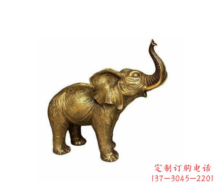 黄冈铜雕园林动物小象雕塑