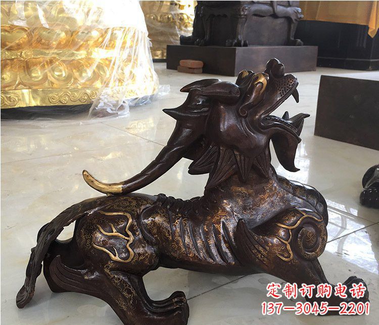 黄冈铜雕招财辟邪貔貅雕塑摆件