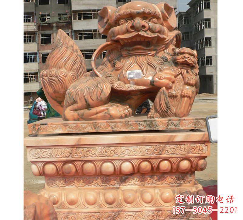 黄冈晚霞红南方石狮子