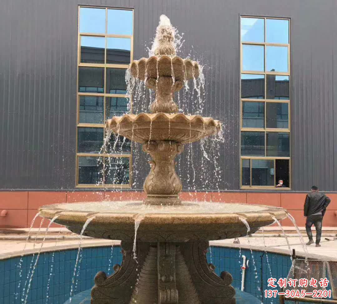 黄冈晚霞红三层音乐喷泉