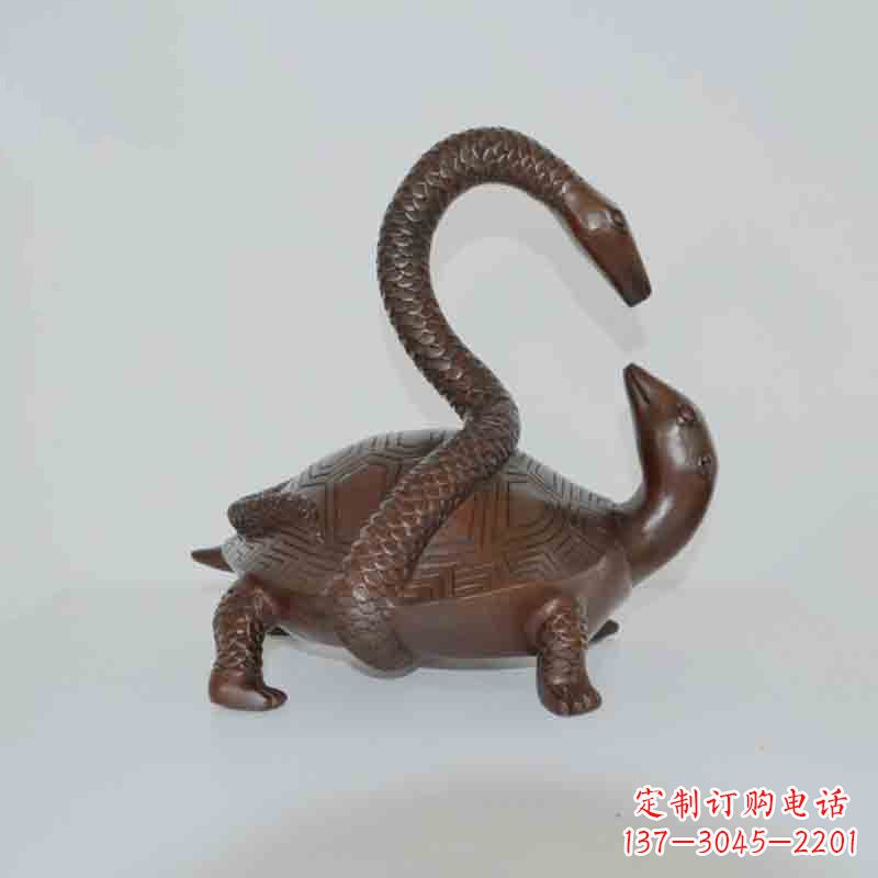 黄冈乌龟背蛇龟蛇铜雕