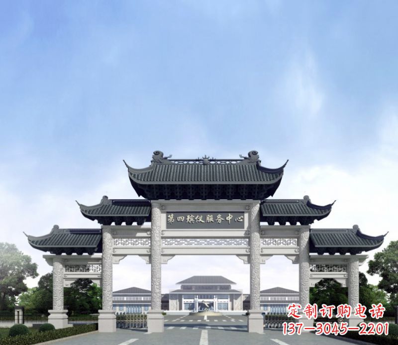 黄冈五门景观石牌坊