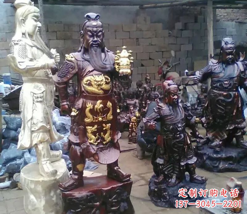 黄冈武财神提刀关公铜雕