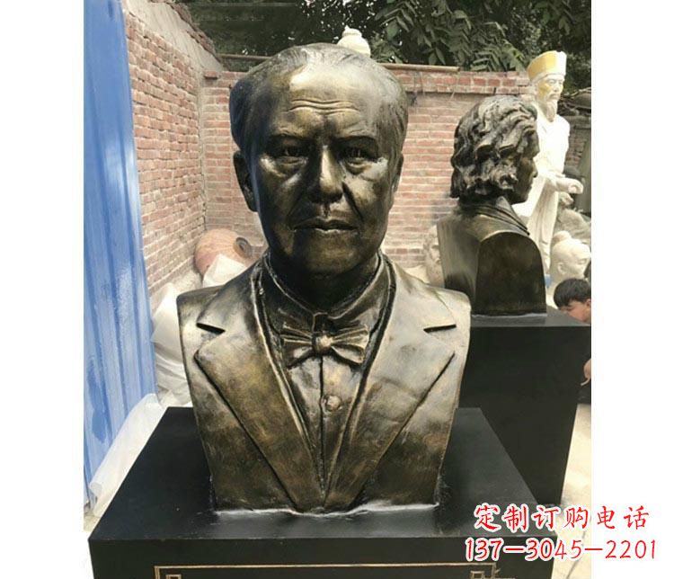 黄冈西方名人爱迪生胸像铜雕