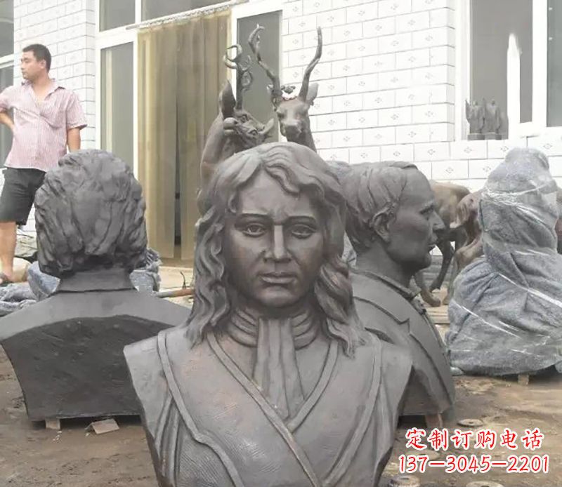 黄冈西方名人胸雕铜雕
