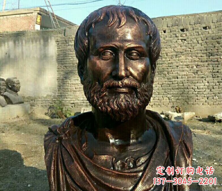 黄冈西方名人亚里士多德胸像铜雕