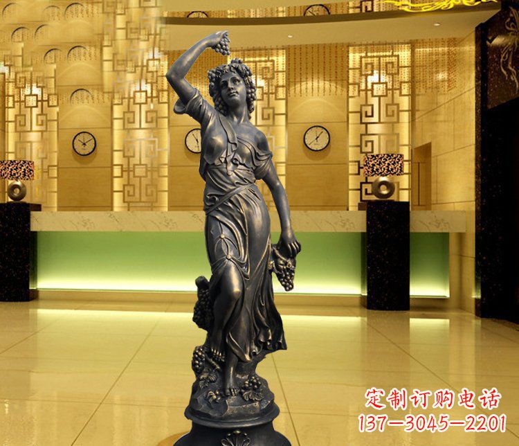 黄冈西方女人别墅景观铜雕塑 (2)