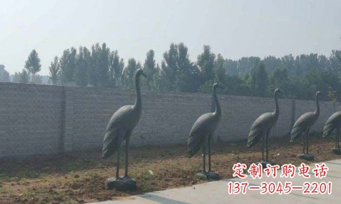 黄冈仙鹤抽象铜雕 (2)