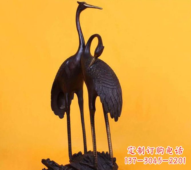 黄冈仙鹤雕塑铜