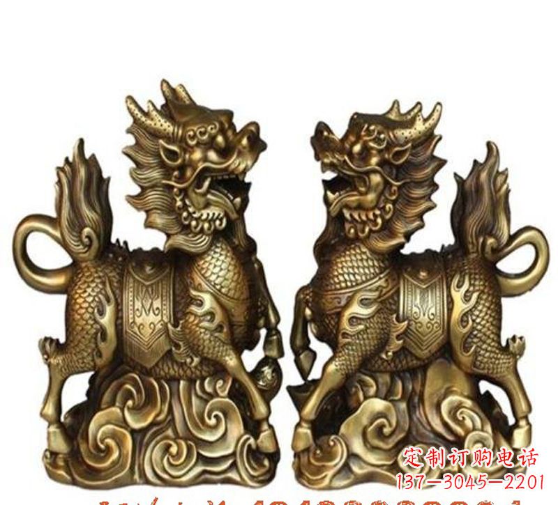 黄冈祥云麒麟铜雕
