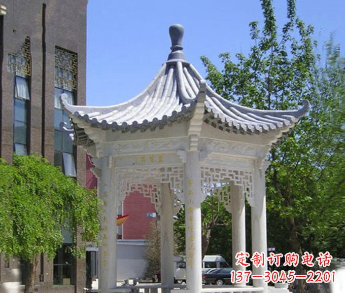 黄冈小区景观大理石凉亭