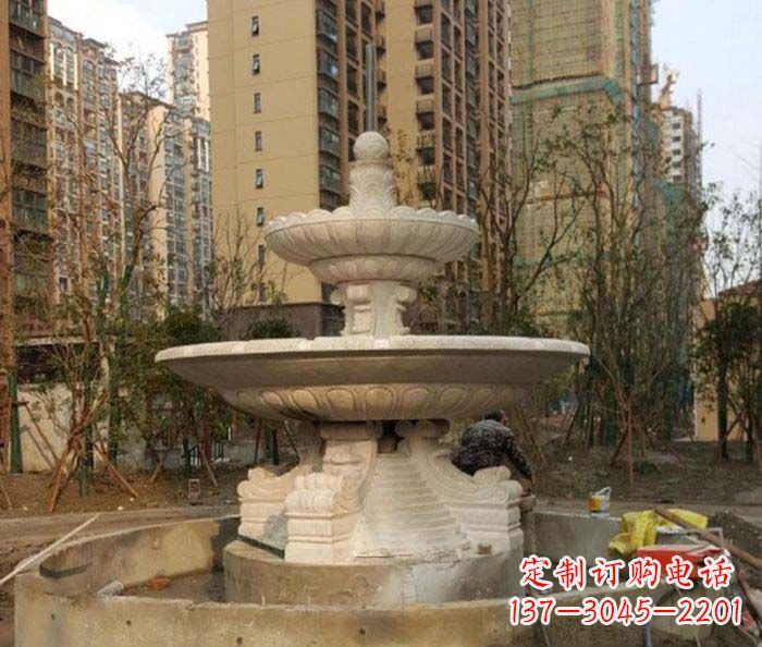 黄冈小区景观大型喷泉石雕 (3)