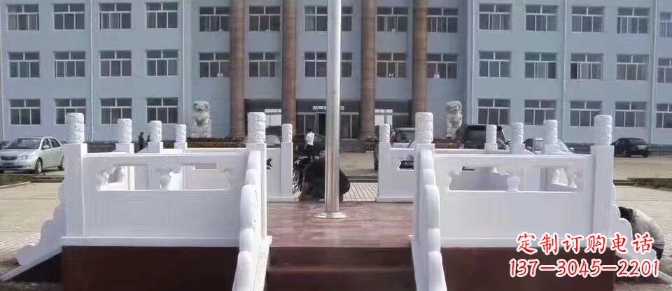 黄冈校园汉白玉升旗台石雕