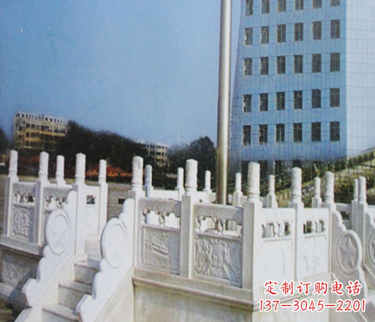 黄冈校园汉白玉升旗台景观石雕