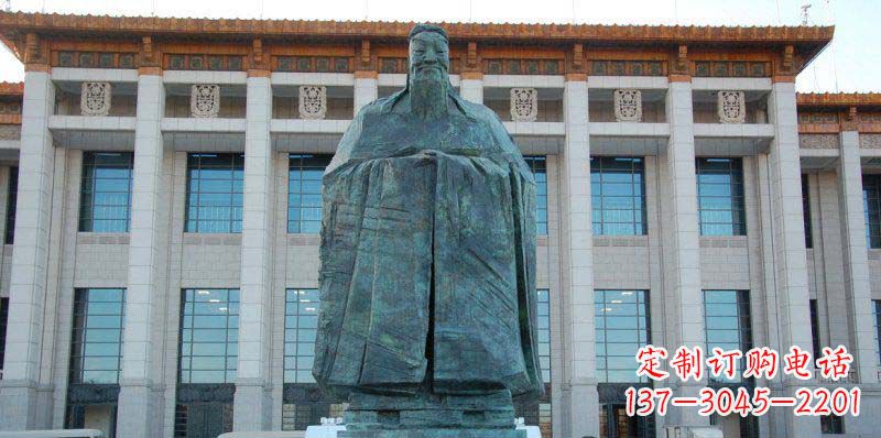黄冈校园孔子景观铜雕
