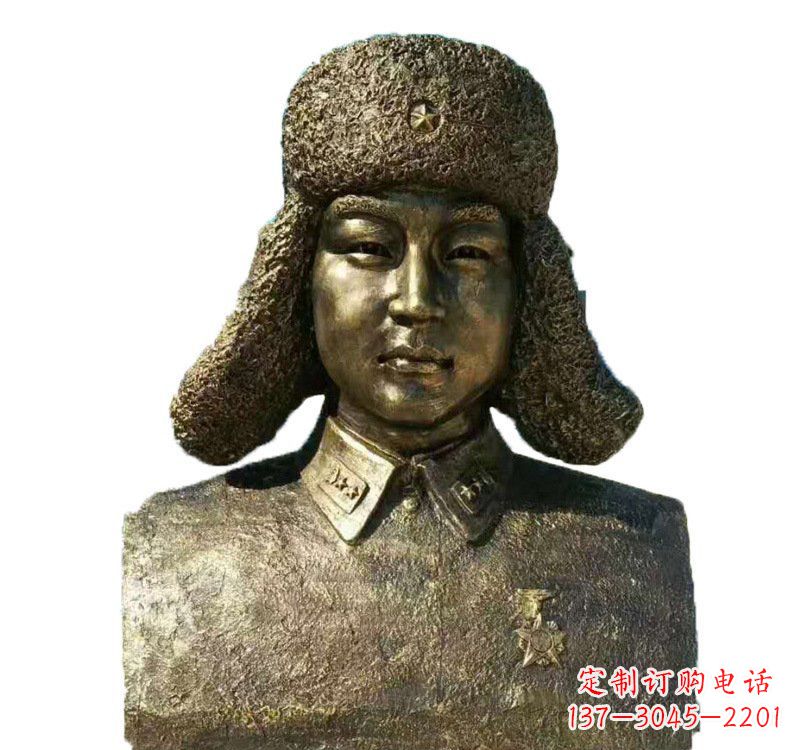 黄冈校园雷锋头像铜雕