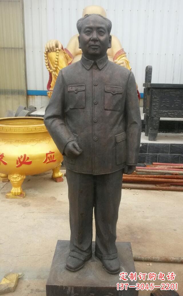 黄冈校园毛主席伟人铜雕