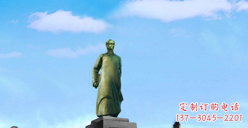 黄冈校园朱自清近代名人铜雕
