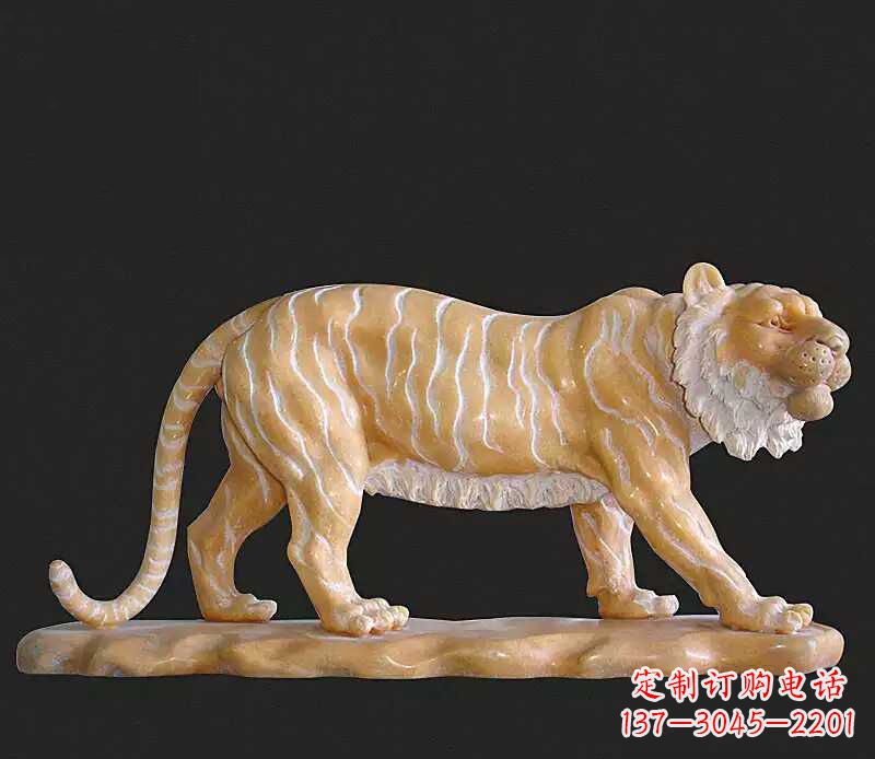 黄冈行走老虎石雕动物雕塑