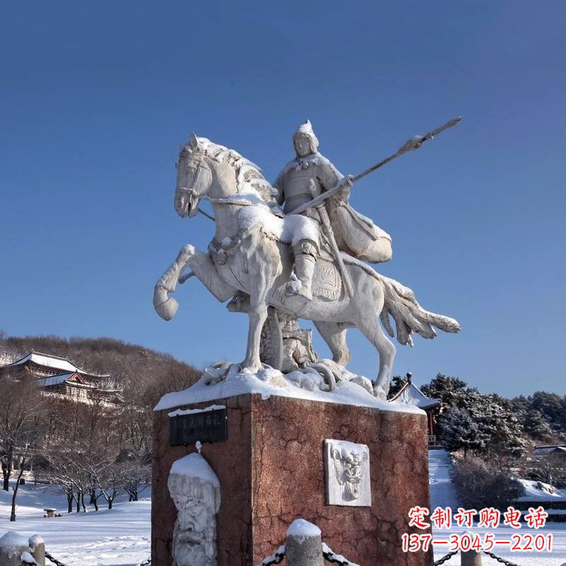 黄冈薛仁贵骑马雕像-中国历史名人唐朝名将景区景观雕塑