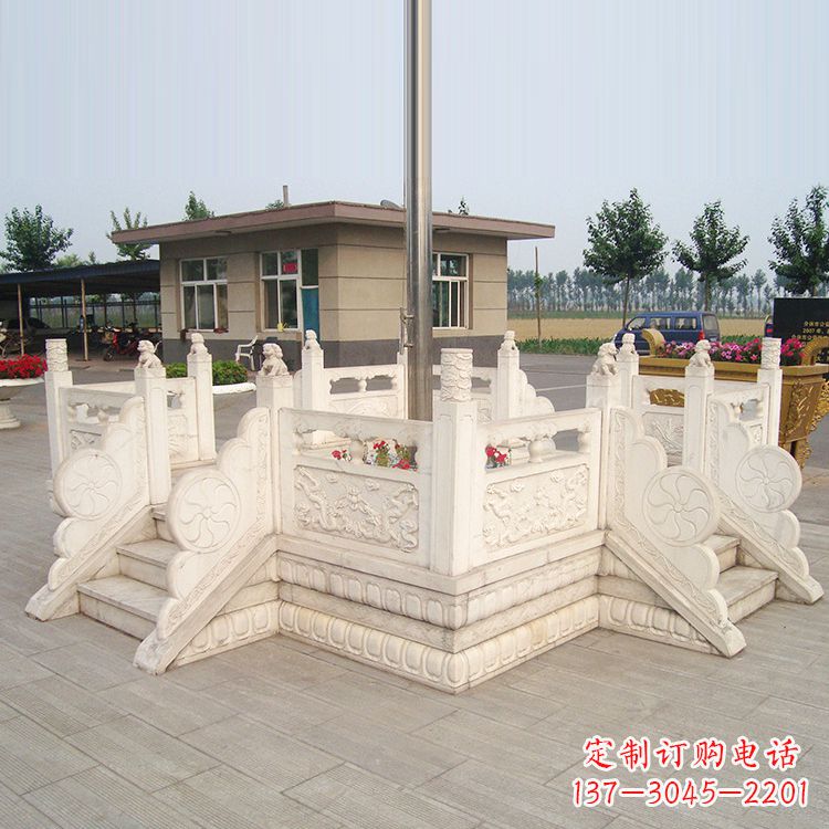 黄冈学校校园芝麻白广场升旗台