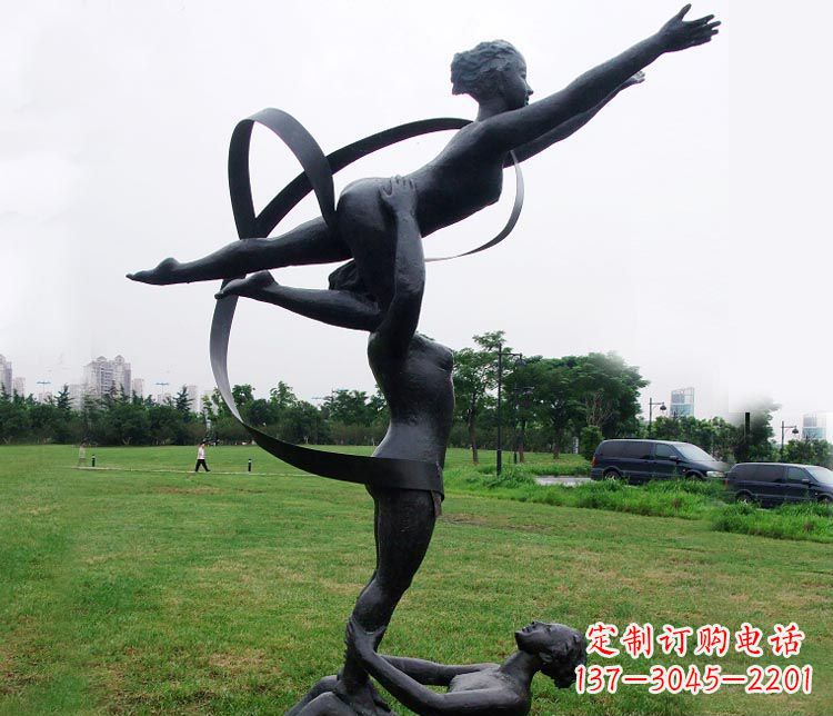 黄冈艺术体操运动员雕塑