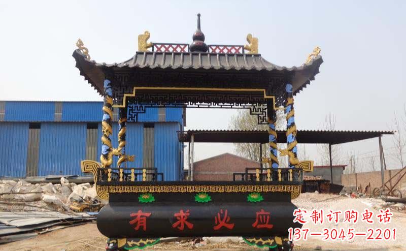 黄冈有求必应香炉寺庙铜雕