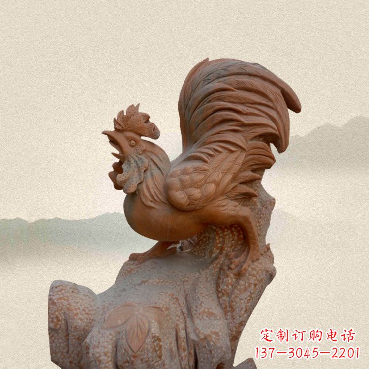 黄冈酉鸡景观石雕