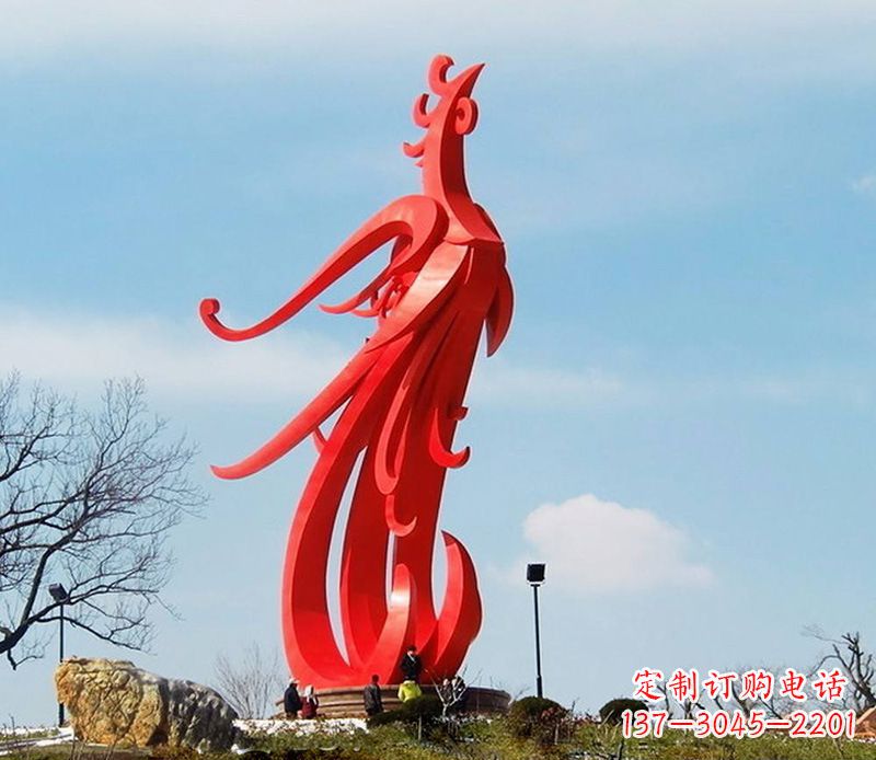 黄冈园林不锈钢凤凰雕塑