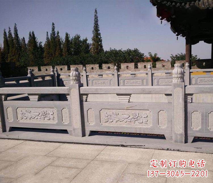 黄冈园林仿古石栏板景观石雕 (2)
