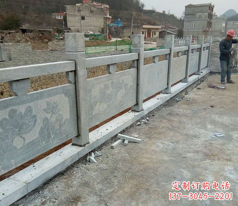 黄冈园林仿古石栏板景观石雕 (5)