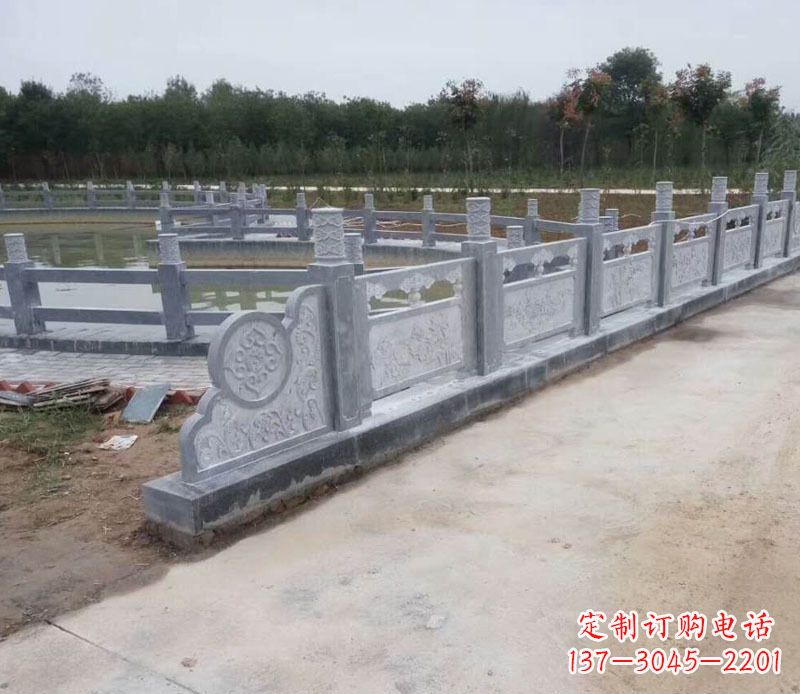 黄冈园林仿古石栏板景观石雕 (11)