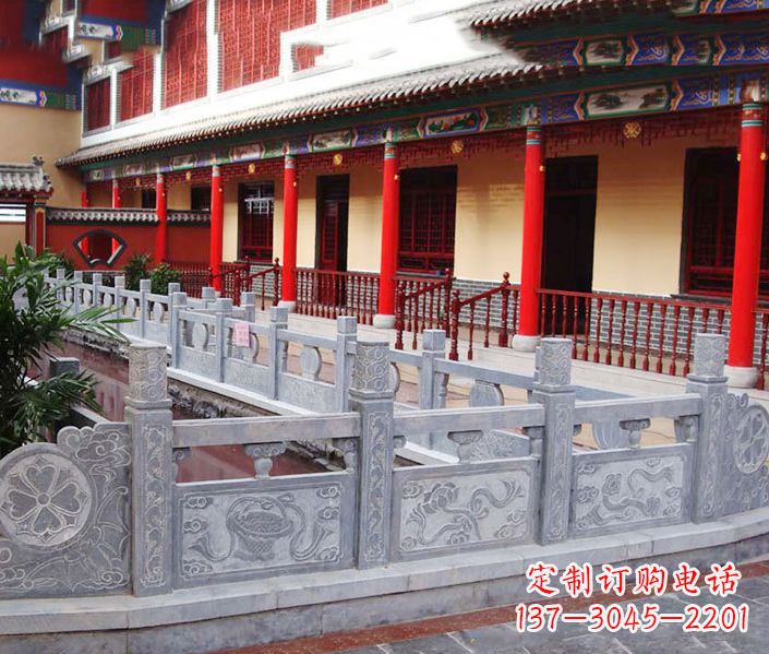 黄冈园林仿古石栏板景观石雕 (12)