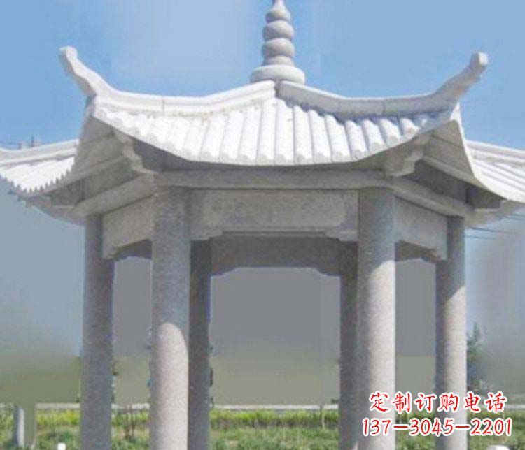 黄冈园林仿古石凉亭景观石雕