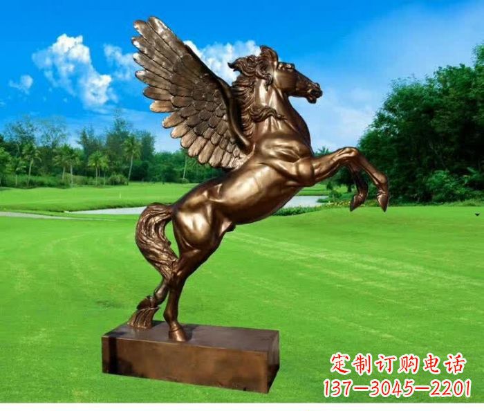 黄冈园林飞马铜雕 (2)