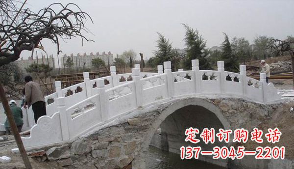 黄冈园林汉白玉大桥栏板景观石雕