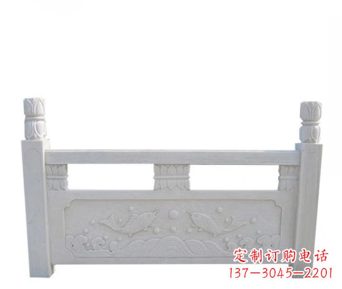 黄冈园林汉白玉石浮雕栏板