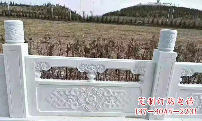 黄冈园林汉白玉石浮雕栏板 (4)