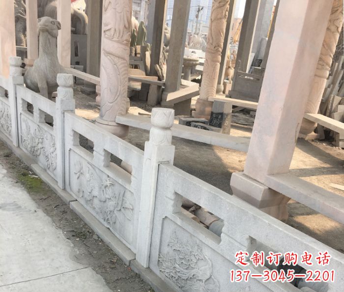 黄冈园林景观大理石浮雕栏板石雕